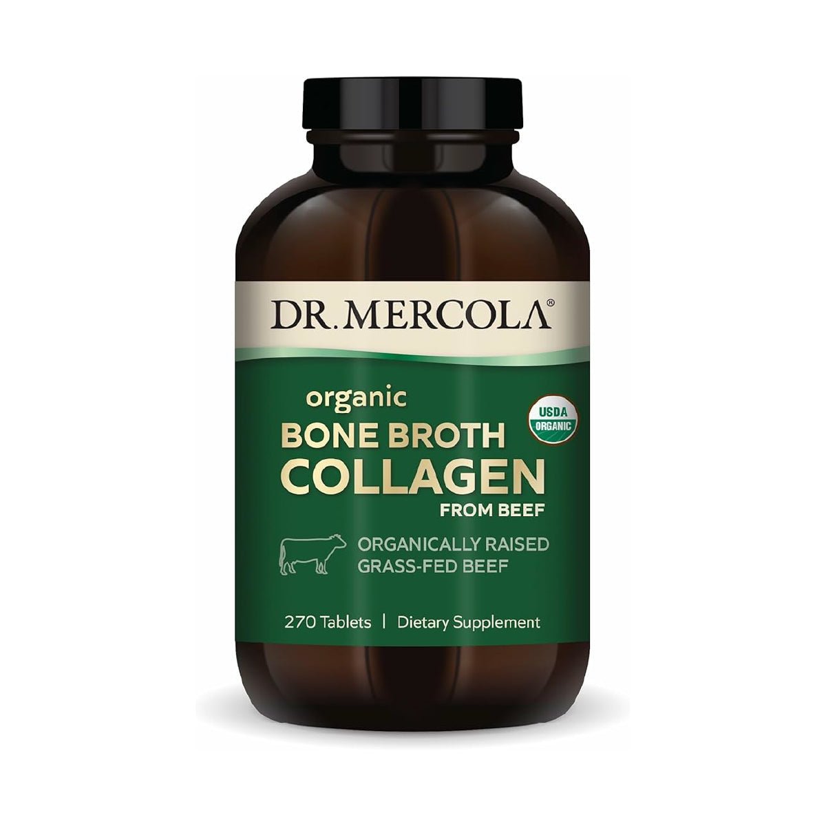 Dr. Mercola Colágeno de Caldo de Hueso 270 Tabletas Fortalece Cabello, Uñas y Articulaciones - Hi Vitamins