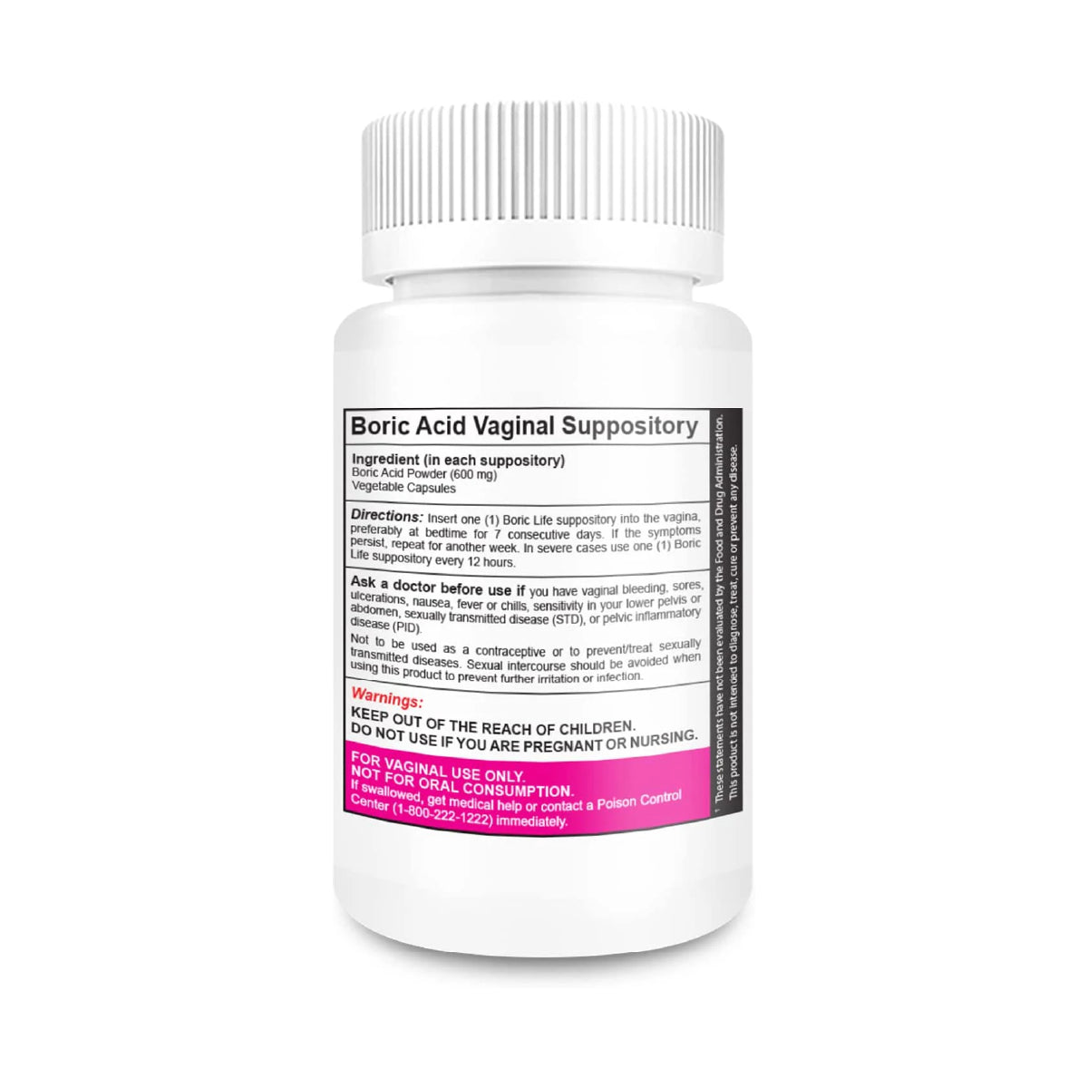 NutraBlast BoricLife 600 mg 30 vaginal suppositories