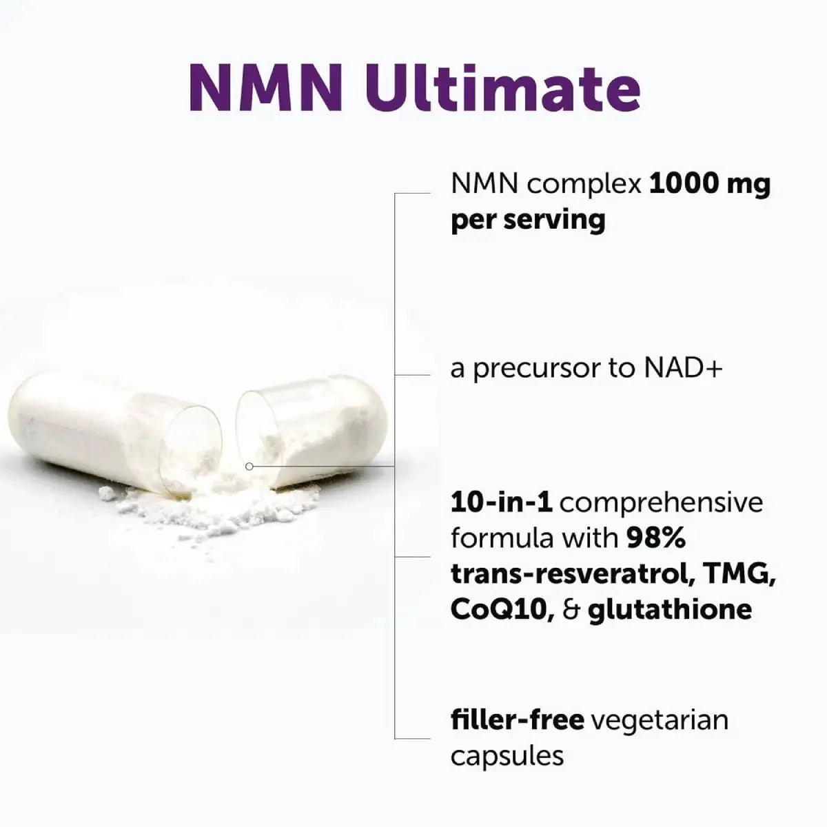 Micro Ingredients NMN 1000 mg 120 Cápsulas