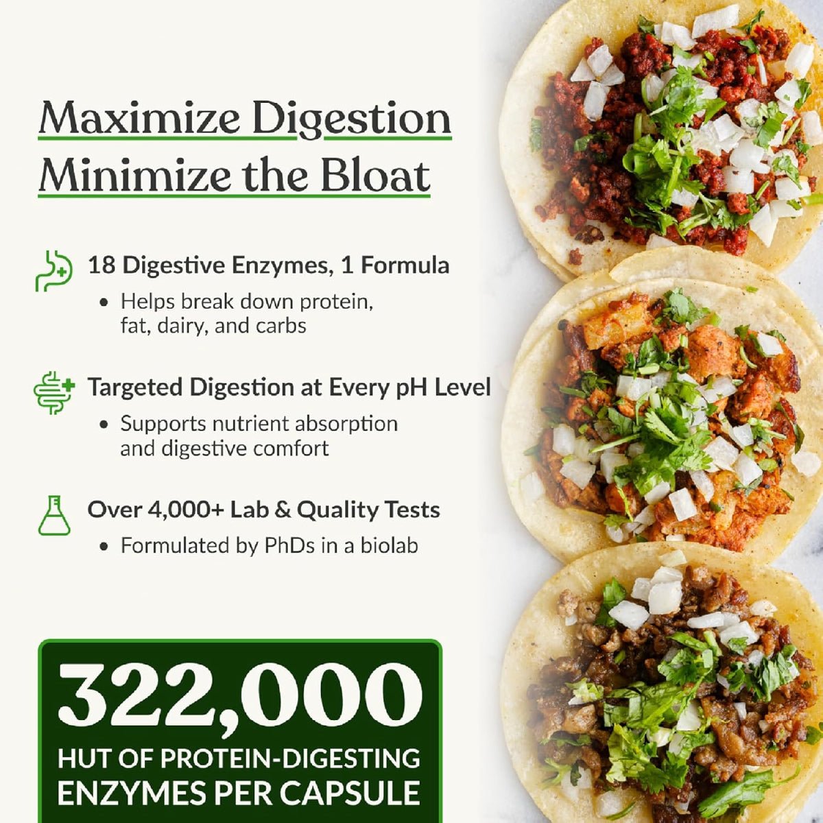 BIOptimizers MassZymes 30 Cápsulas Enzimas Digestivas Apoyo Salud Intestinal Digestión y Alivio de Hinchazón - Hi Vitamins