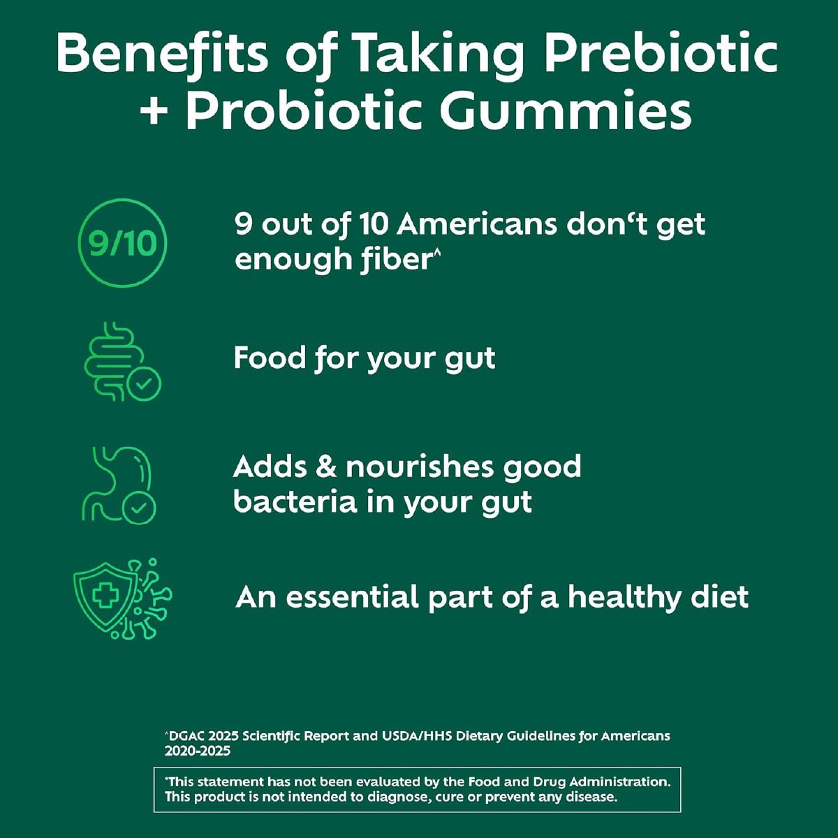 Benefiber Gomitas de Fibra con Prebióticos y Probióticos 50 Gomitas Apoyo Digestión - Hi Vitamins