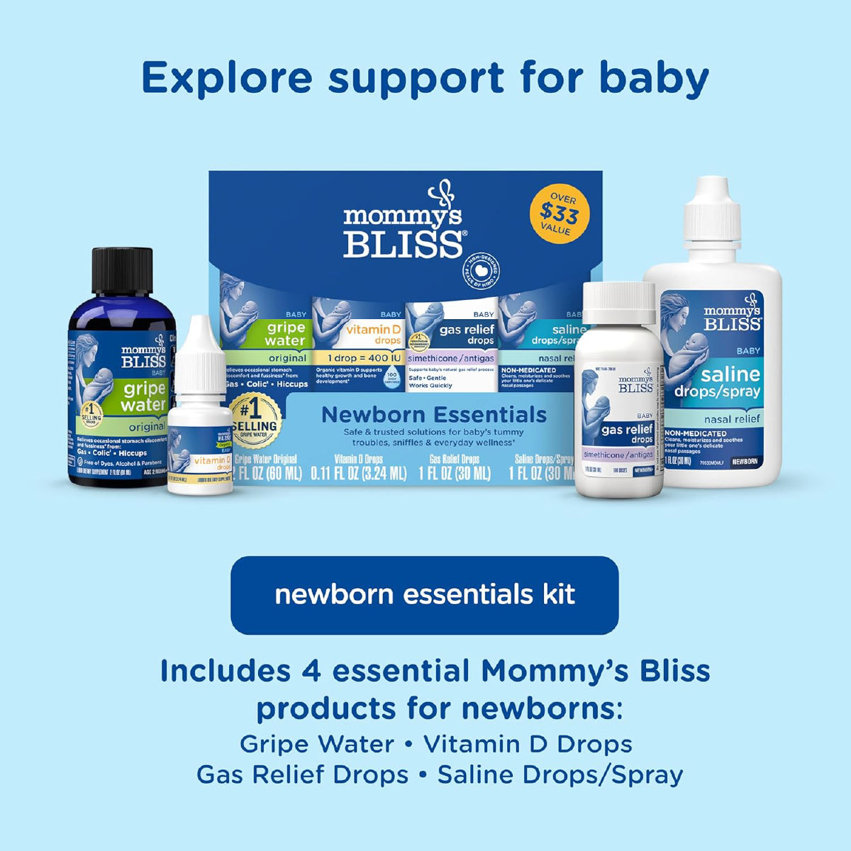 Mommy's Bliss Prenatal Multivitamínico con Hierro y Ácido Fólico Apoyo Desarrollo del Bebé Energía e Inmunidad Materna