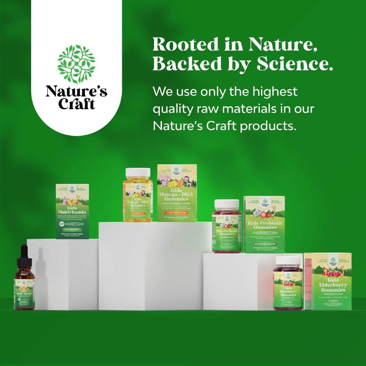 Nature's Craft Omega 3 DHA para Niños 60 Gomitas Apoyo Cerebro, Visión, Sistema Inmune y Enfoque