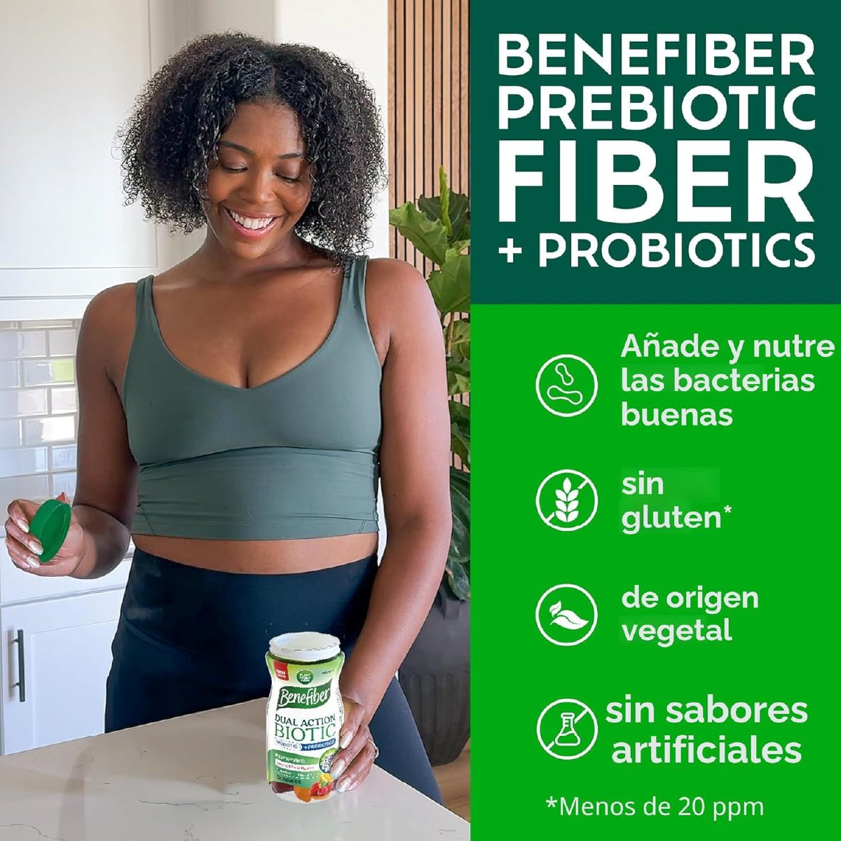 Benefiber Gomitas de Fibra con Prebióticos y Probióticos 50 Gomitas Apoyo Digestión - Hi Vitamins