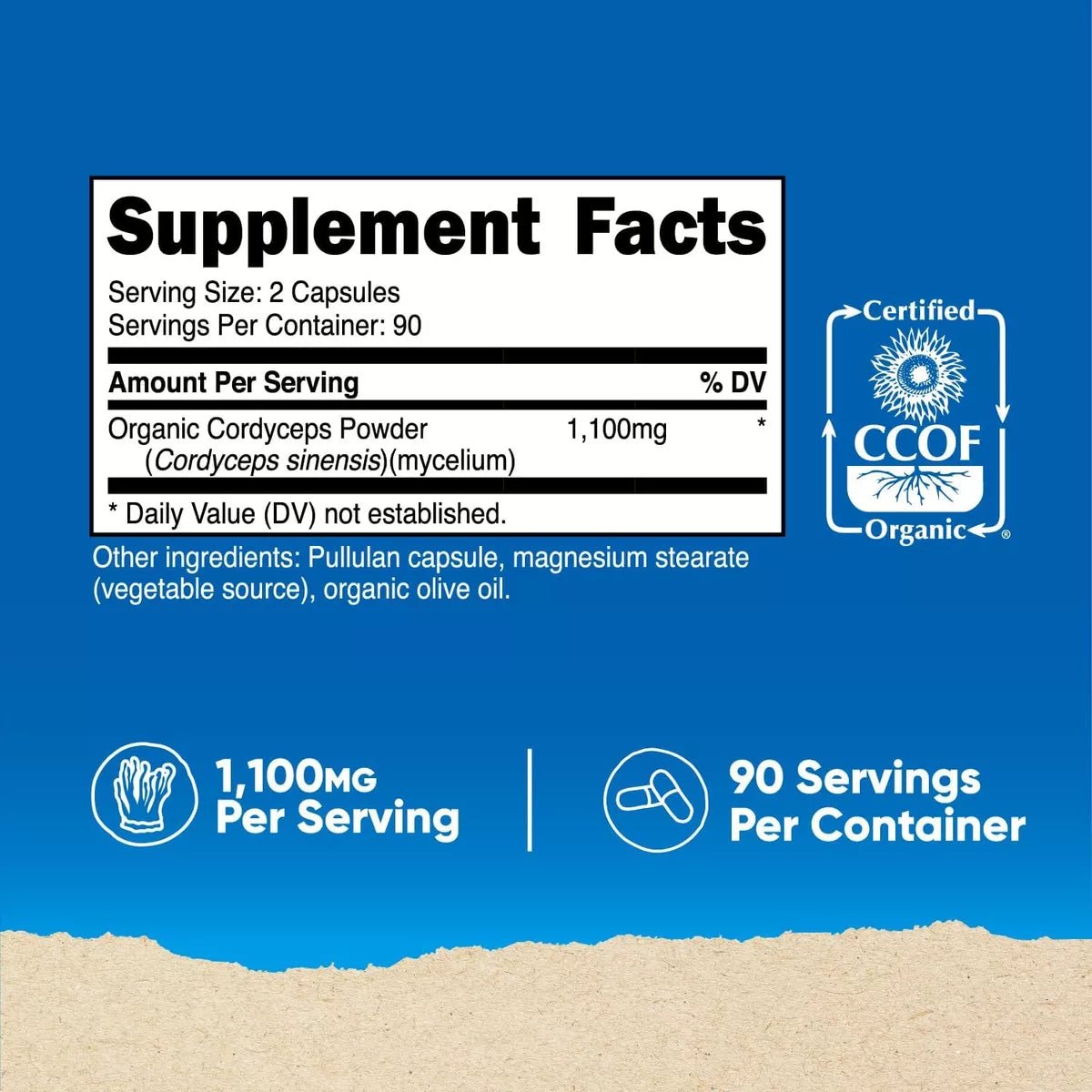 Nutricost Cordyceps 1,100 Mg 90 Cápsulas - Hi Vitamins