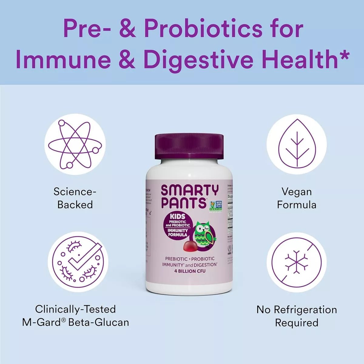 SMARTYPANTS KIDS PREBIOTIC PROBIOTIC 4 BILLION 60 GUMMIES - Hi Vitamins