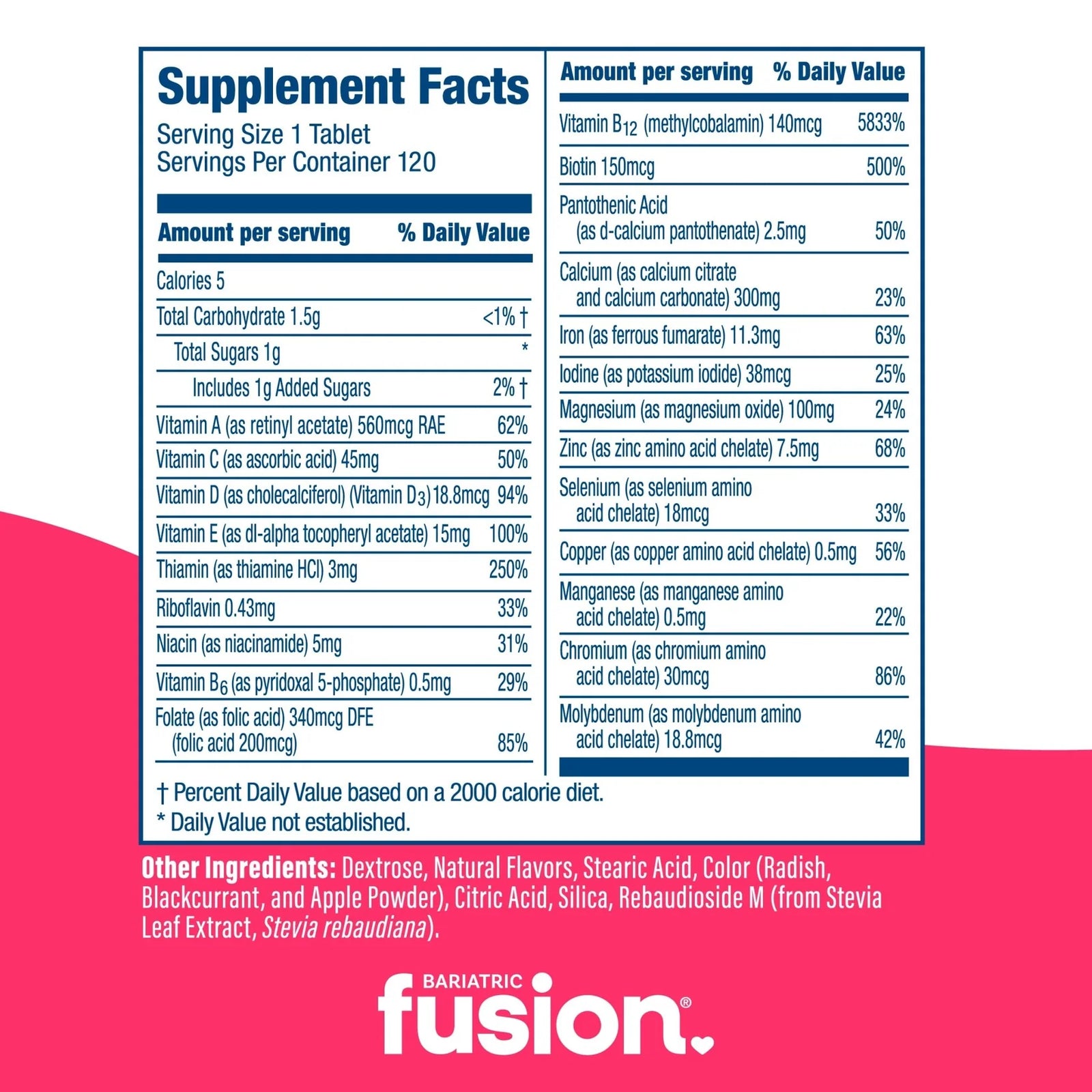 Bariatric Fusion® Multivitamínico Completo 120 Tabletas Sabor Cereza - Hi Vitamins