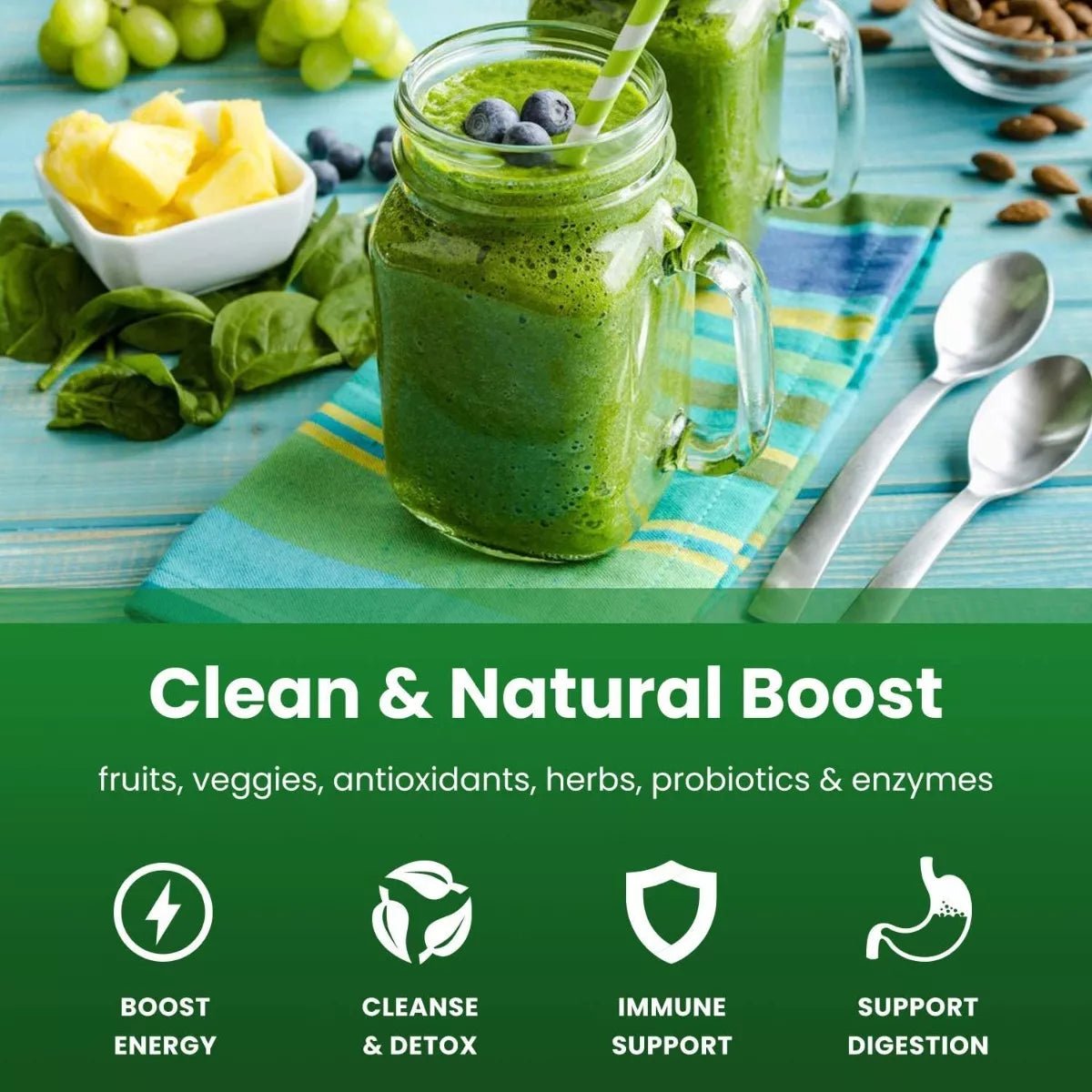NUTRA CHAMPS SUPER GREENS POWDER SUPERFOOD 258 GRS - Hi Vitamins
