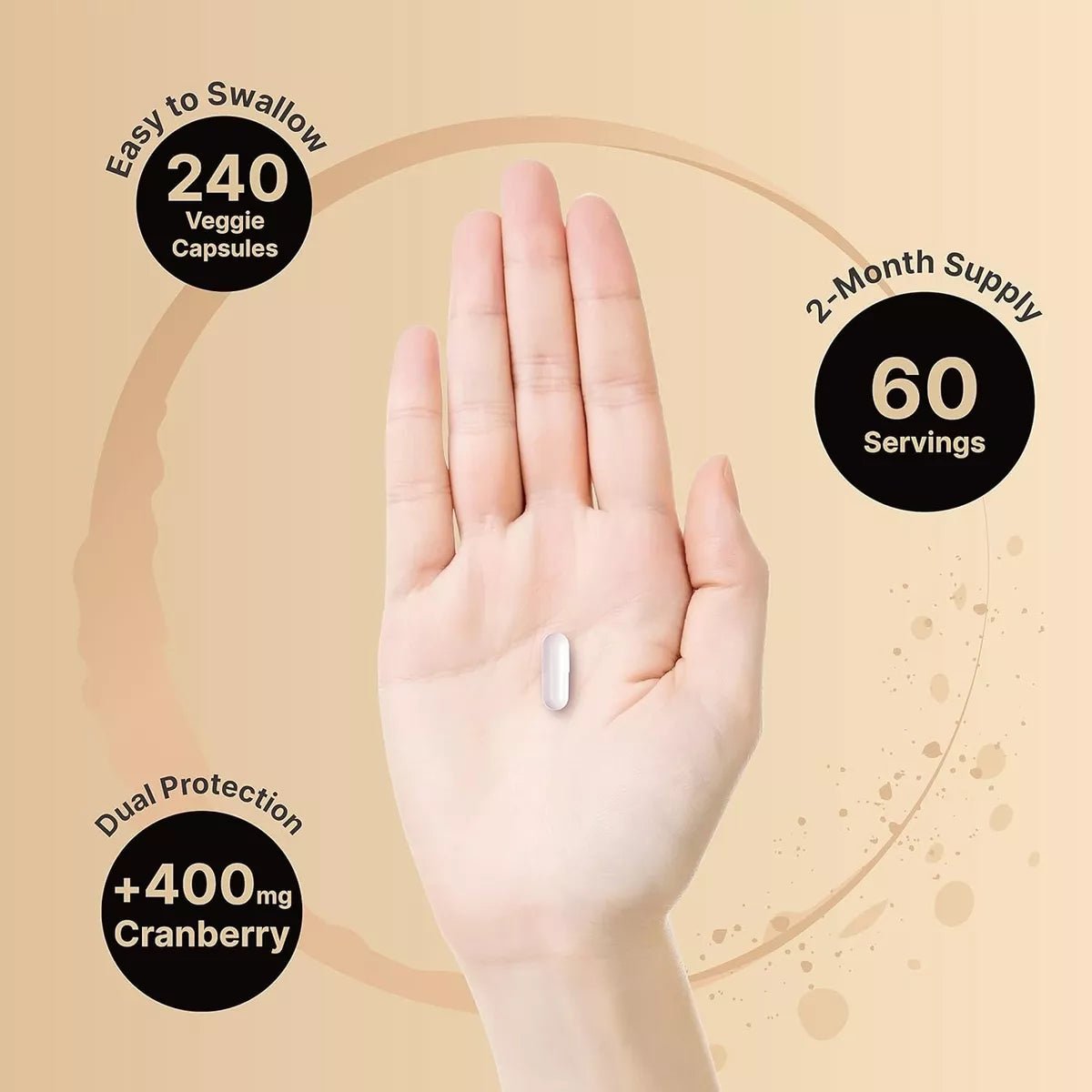 Naturebell D - Manosa 2000 Mg Concentrado de Arándano 240 Cápsulas - Hi Vitamins