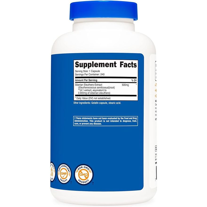 Nutricost® Eleuthero Siberiano 2000 Mg 240 Cápsulas - Hi Vitamins