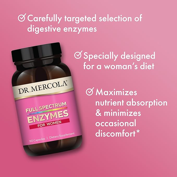 Dr. Mercola® Suplemento Dietético de Enzimas de Espectro Completo para Mujeres 90 Cápsulas - Hi Vitamins