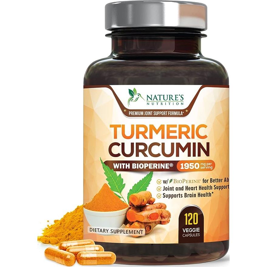 Natures Nutrition Cúrcuma y Jengibre 1950 Mg 120 Cápsulas - Hi Vitamins