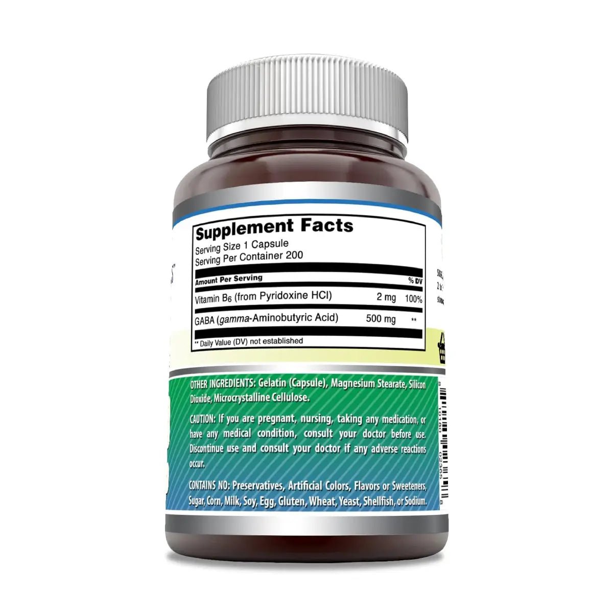 Amazing Nutrition GABA con Vitamina B 500mg 200 Cápsulas - Hi Vitamins