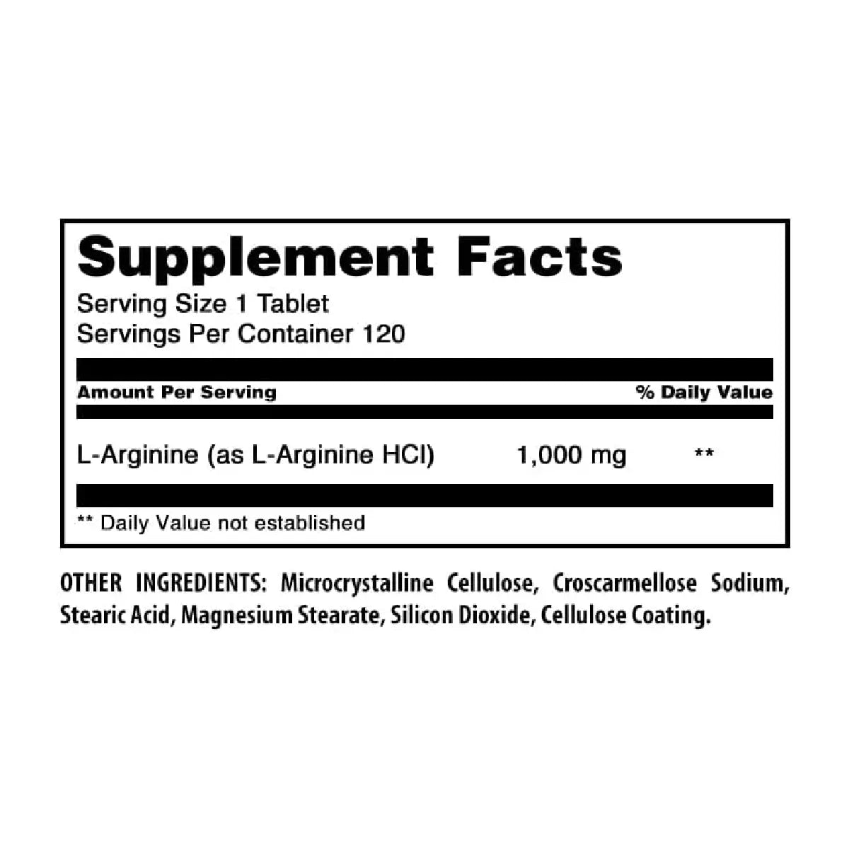 Amazing Nutrition L - Arginina 1000 Mg 120 Tabletas - Hi Vitamins