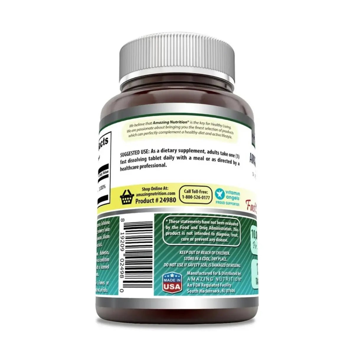Amazing Nutrition® Biotina 1000 Mcg 120 Tabletas Sabor Fresa - Hi Vitamins