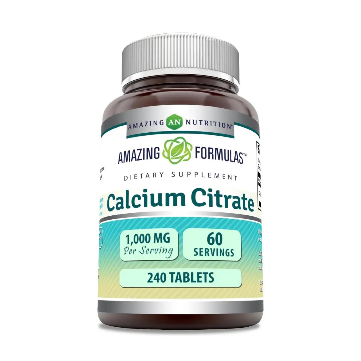 Amazing Nutrition® Citrato de Calcio 1,000 Mg 240 Tabletas - Hi Vitamins