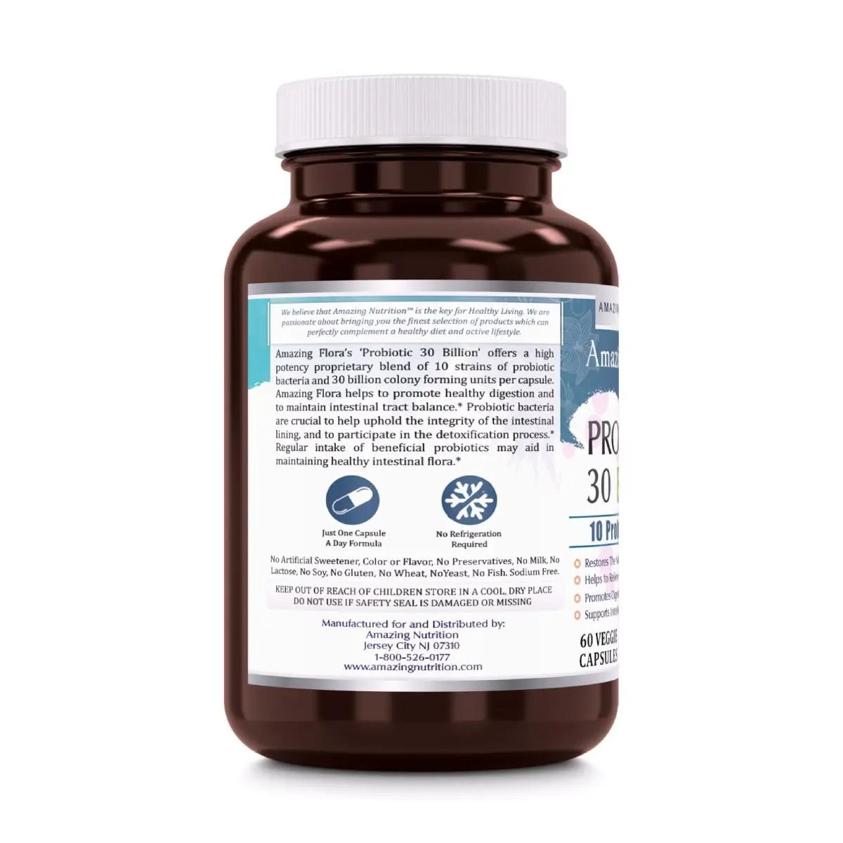 Amazing Nutrition® Probióticos 10 Cepas 30 Billion CFU 60 Cápsulas - Hi Vitamins