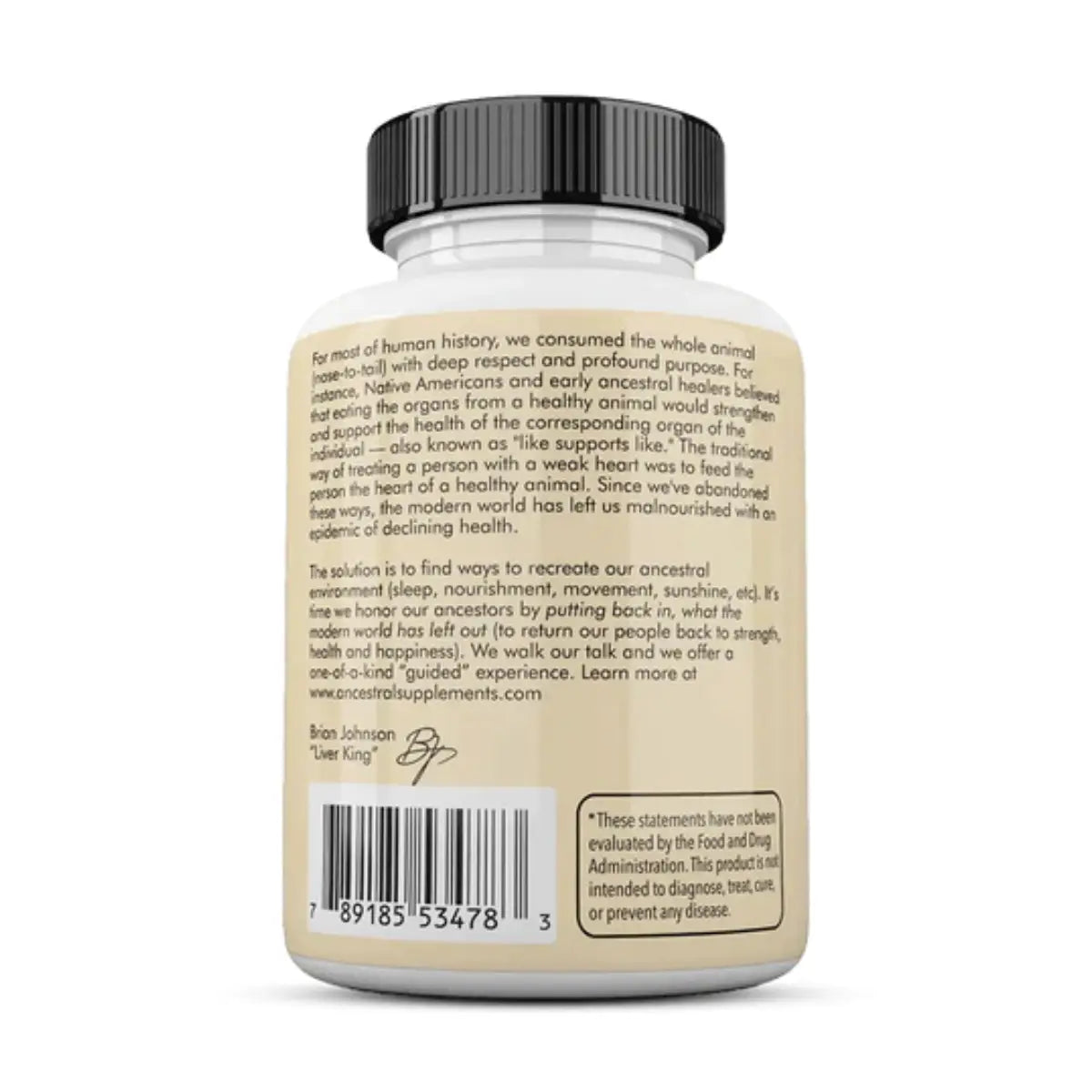 Información - Ancestral Supplements® Grass-Fed Beef Liver 500 mg EA 180 Cápsulas - Hi Vitamins. Envíos a todo México.