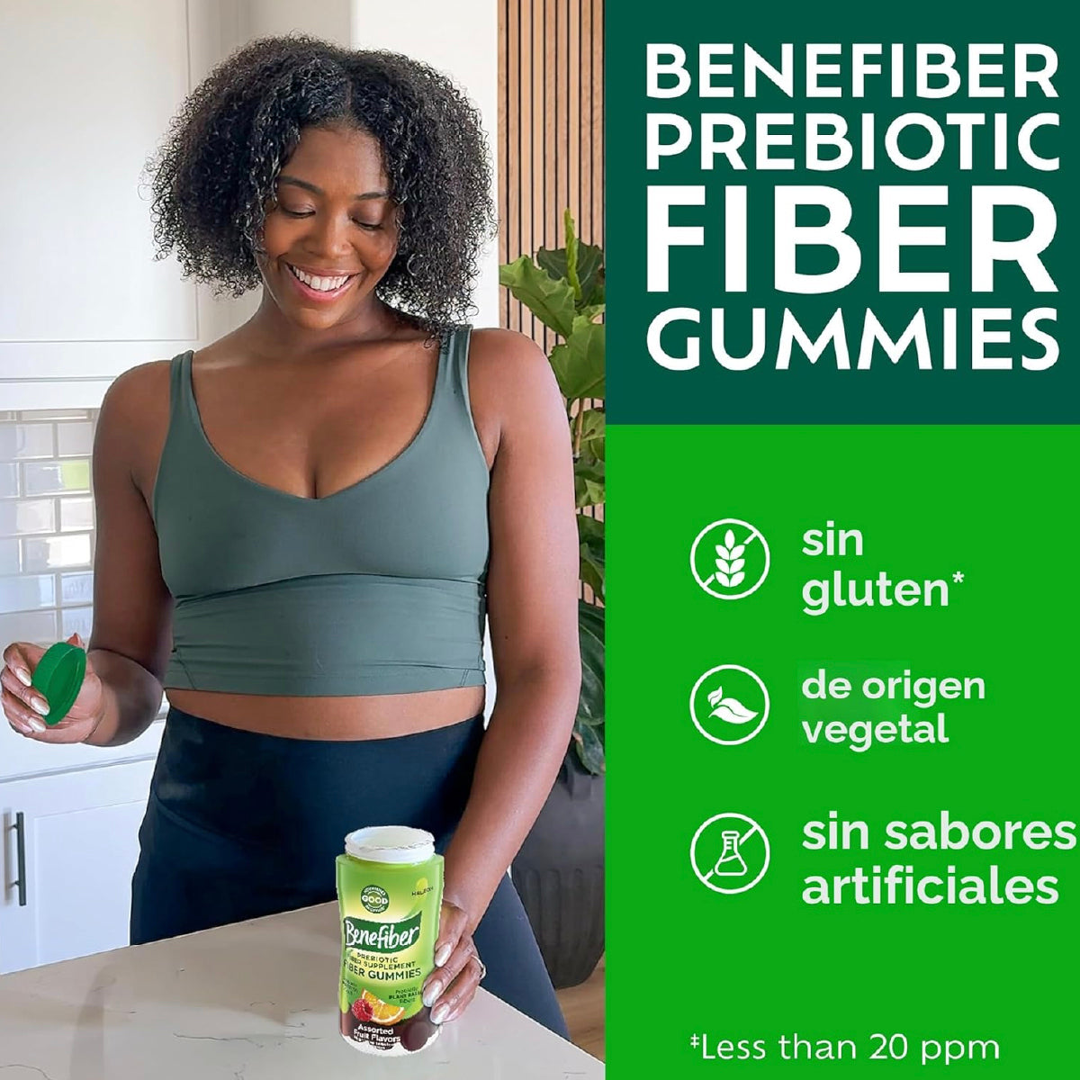Benefiber Gomitas de Fibra Prebiótica 81 Gomitas Apoyo Salud Digestiva y Bienestar Intestinal|