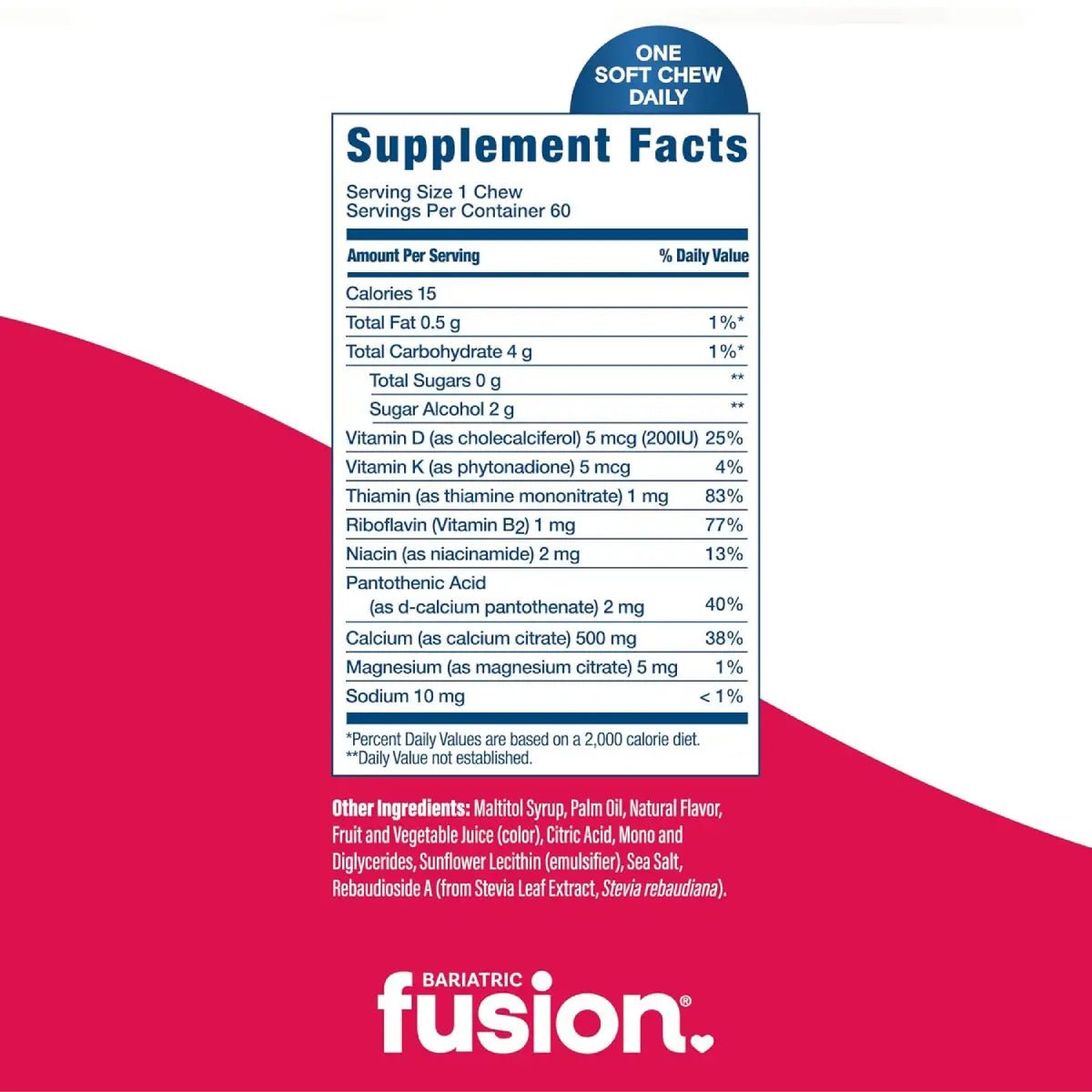 Bariatric Fusion® Calcio 60 Masticables Sabor Fresa - Hi Vitamins