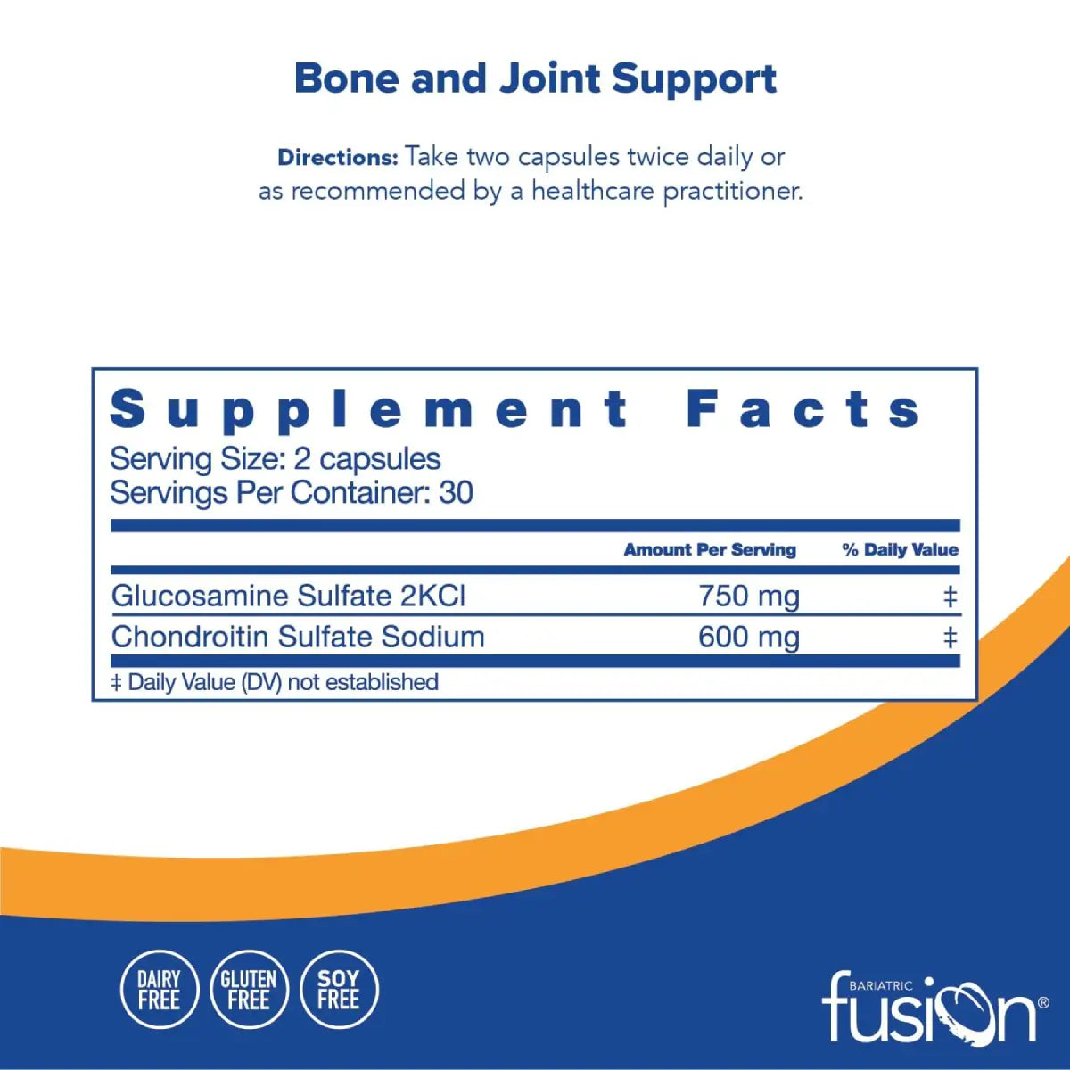 Ingredientes - Bariatric Fusion® Soporte para Huesos y Articulaciones 60 Cápsulas - Hi Vitamins. Envíos a todo México.