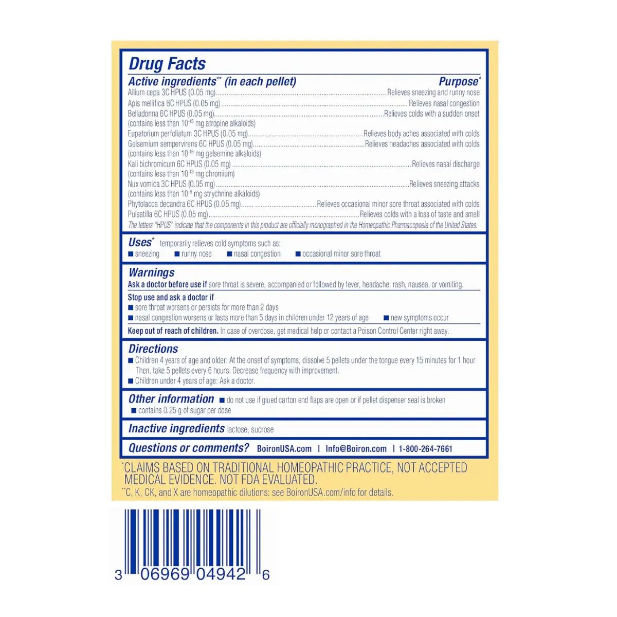 Boiron Cold Calm Kids 2 Tubos - Hi Vitamins