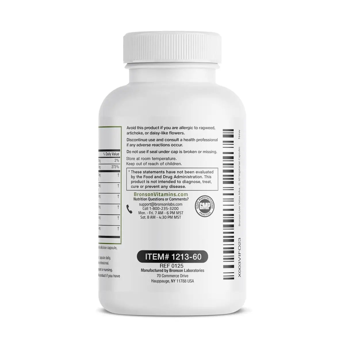 Bronson Apoyo en Desintoxicación de Hígado 60 Cápsulas - Hi Vitamins