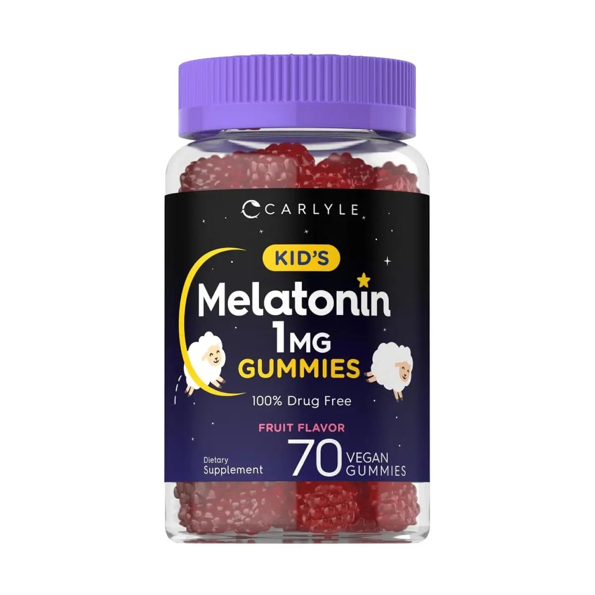Carlyle Kid's Melatonina 1 Mg 70 Gomitas Sabor a Frutas - Hi Vitamins
