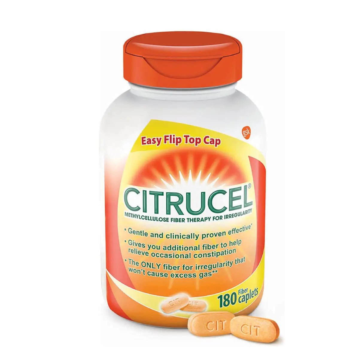 Citrucel Terapia con Fibra de Metilcelulosa 180 Tabletas - Hi Vitamins