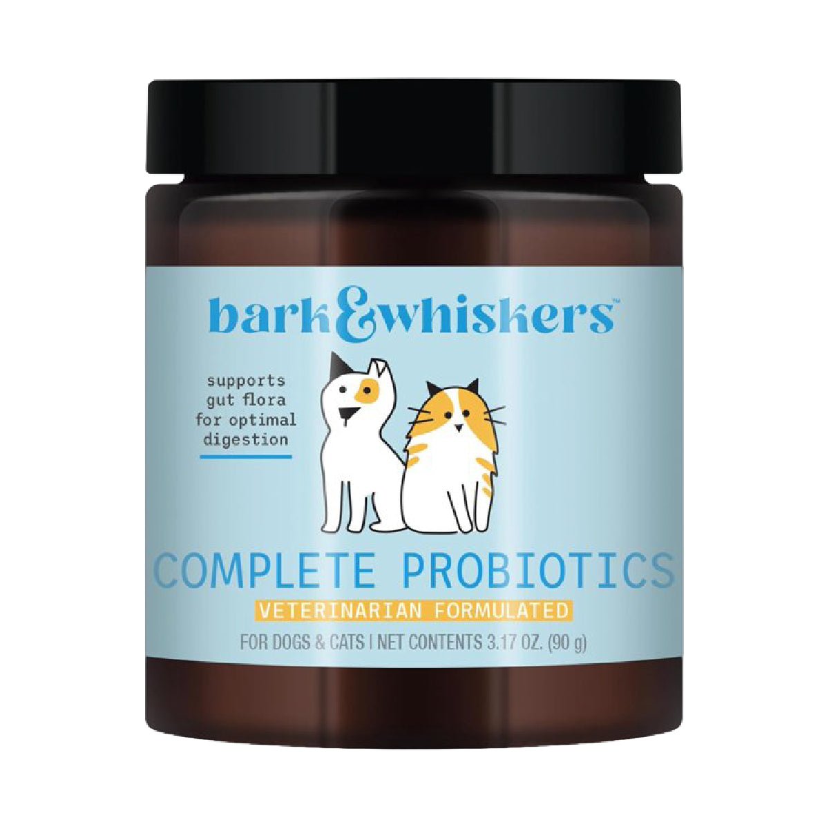 Dr. Mercola Bark & Whiskers Complete Probiotics 90 g Probióticos en Polvo para Perros y Gatos Apoyo Digestivo y Flora Intestinal - Hi Vitamins