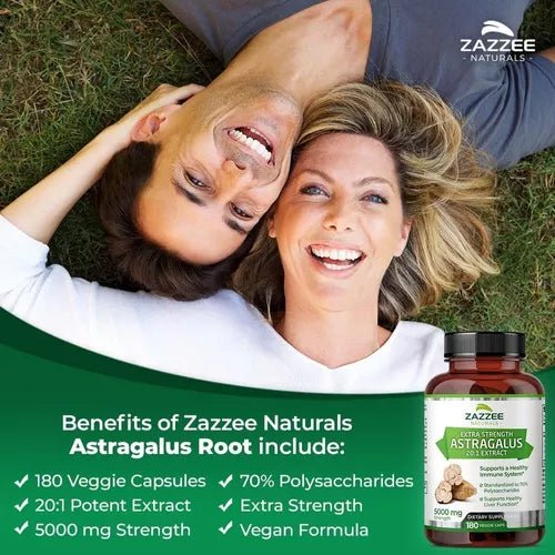 Zazzee Naturals Astragalus 5000 Mg 180 Cápsulas - Hi Vitamins