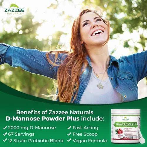 Zazzee Naturals D - Mannose Powder Plus 184 Grs 67 Servings - Hi Vitamins