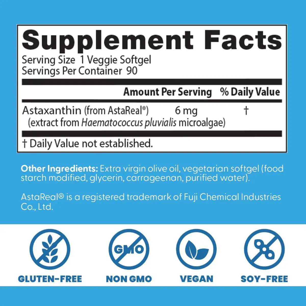 Doctor's Best Astaxantina 6 Mg 90 Cápsulas - Hi Vitamins