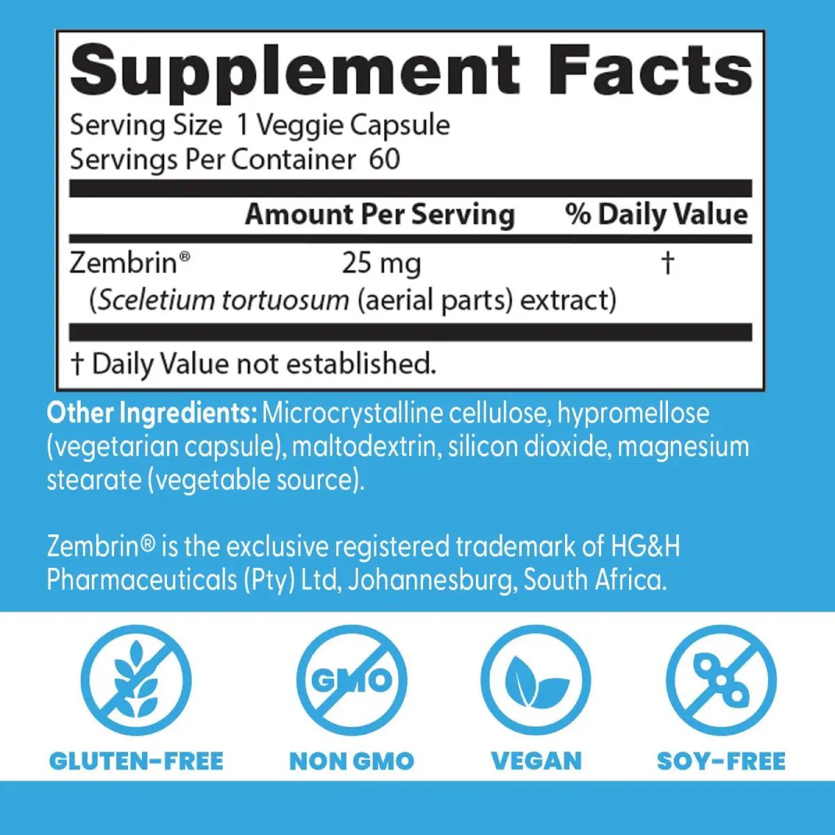 Doctor's Best Calm + Zembrin 25mg 60 Cápsulas - Hi Vitamins