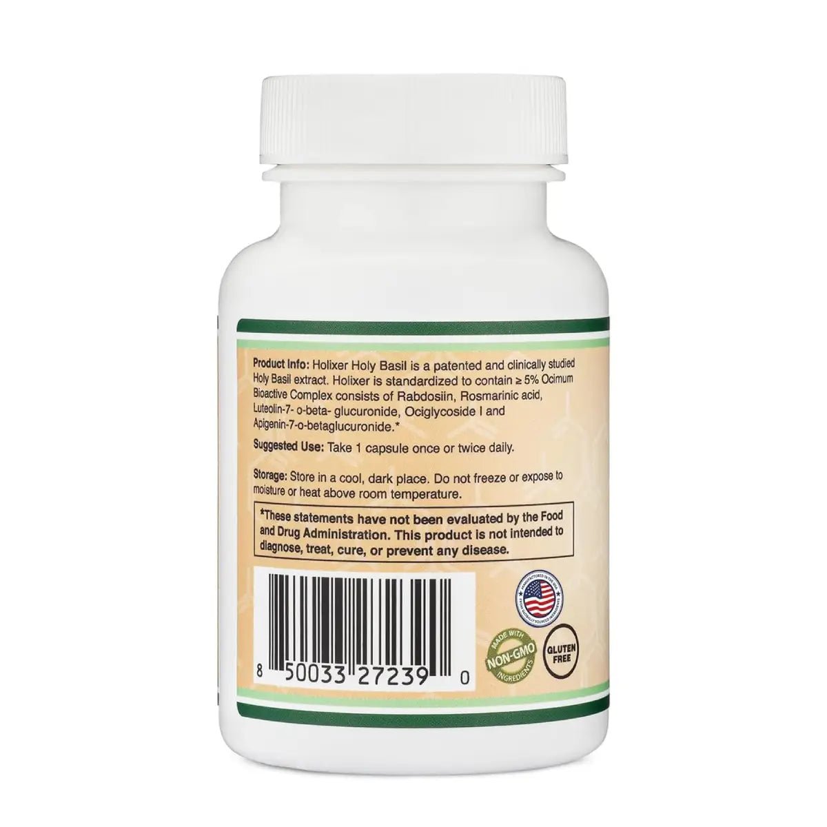 Double Wood Holy Basil Holixer 250 Mg 60 Cápsulas - Hi Vitamins