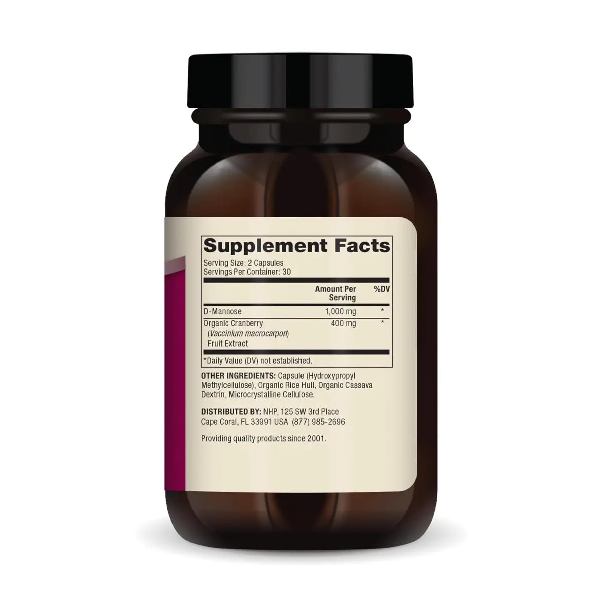 Dr. Mercola® D - Mannose And Cranberry Extract 60 Cápsulas - Hi Vitamins