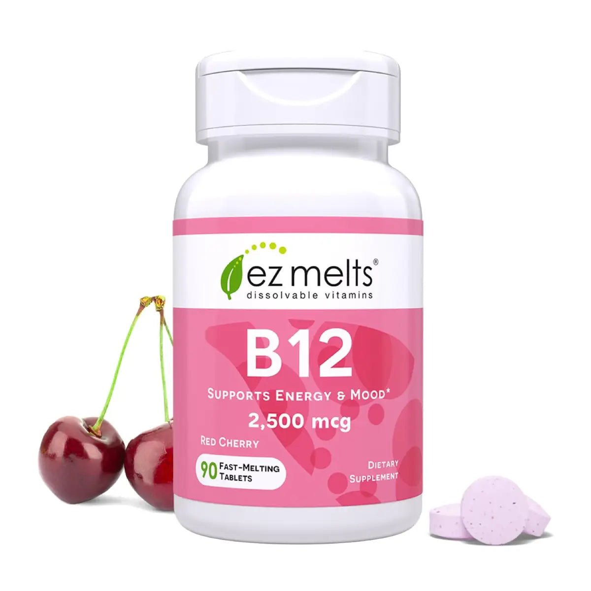 EZ Melts® Vitamina B12 2,500 mcg 90 Tabletas Sublinguales - Hi Vitamins