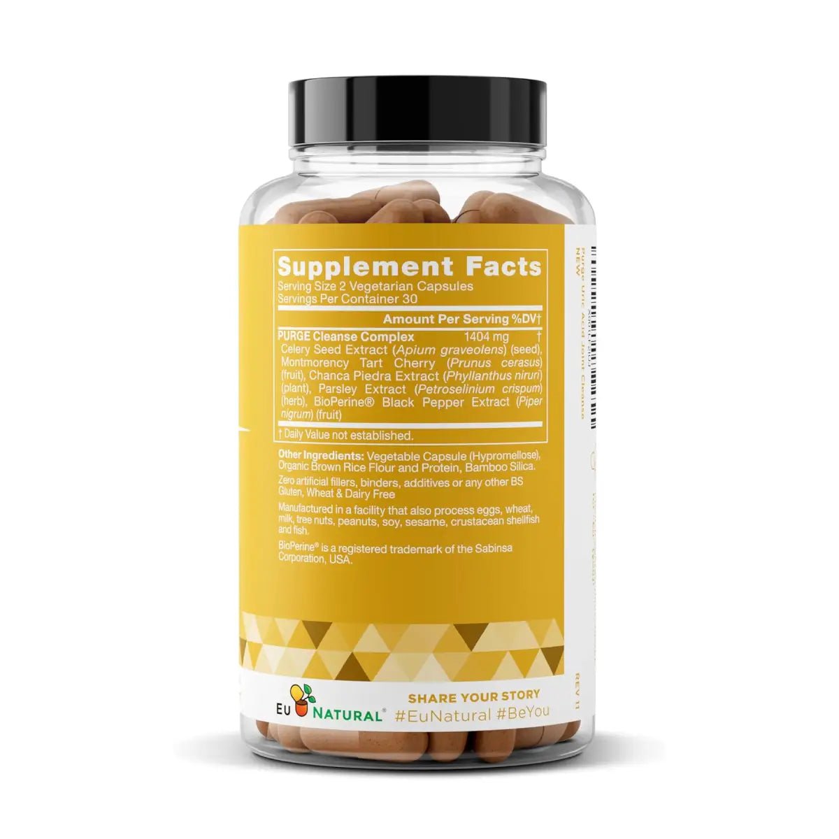 Eu Natural Purga de Ácido Úrico con Extracto de Semilla de Apio y Cereza Ácida 60 Cápsulas - Hi Vitamins