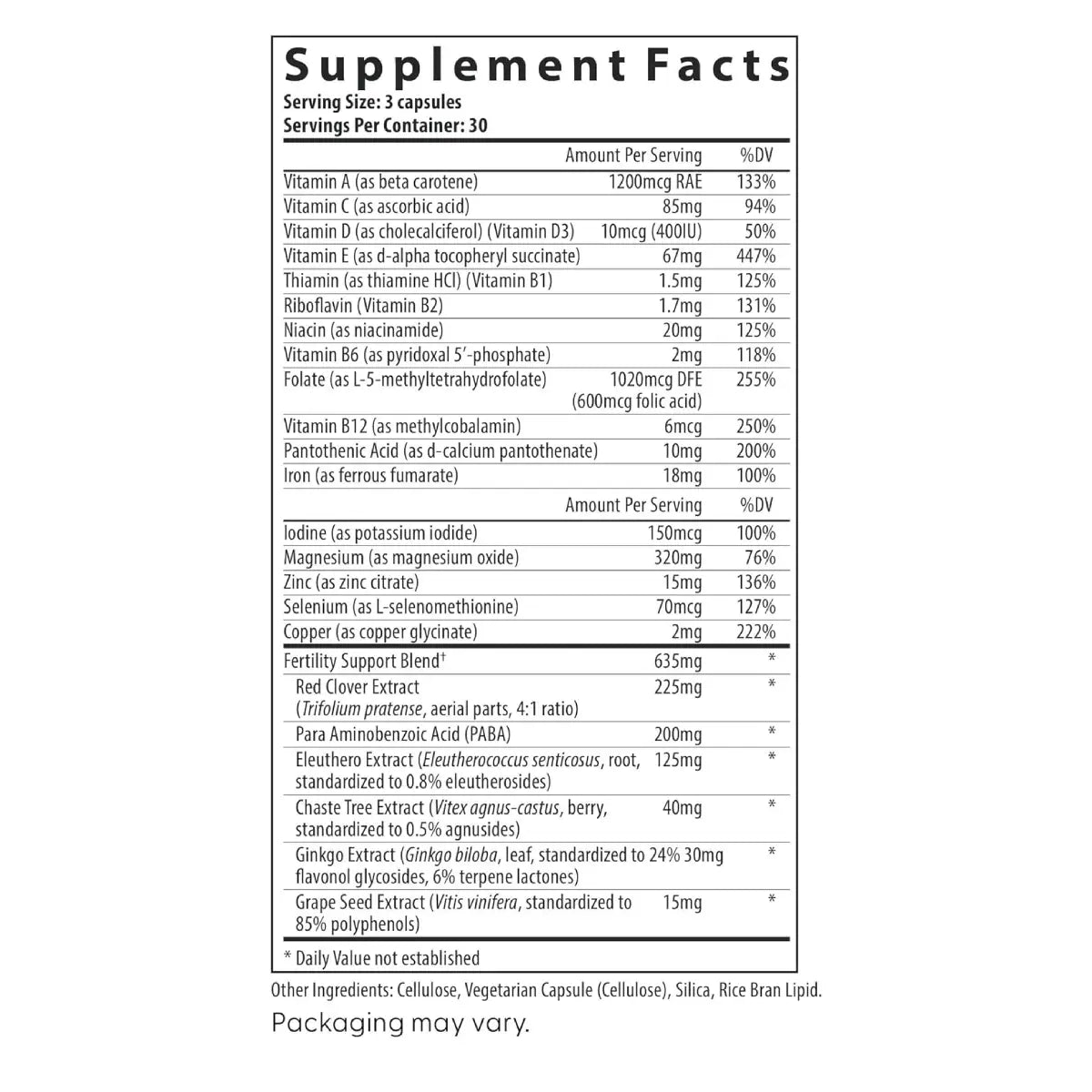 Fairhaven Health Fertilaid para Mujeres 90 Cápsulas - Hi Vitamins