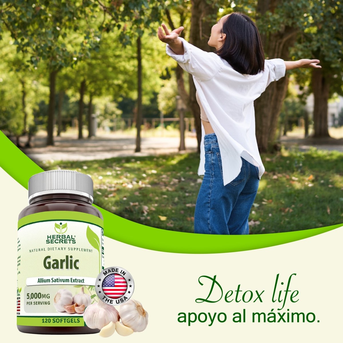 Herbal Secrets® Ajo 500mg 120 Cápsulas - Hi Vitamins