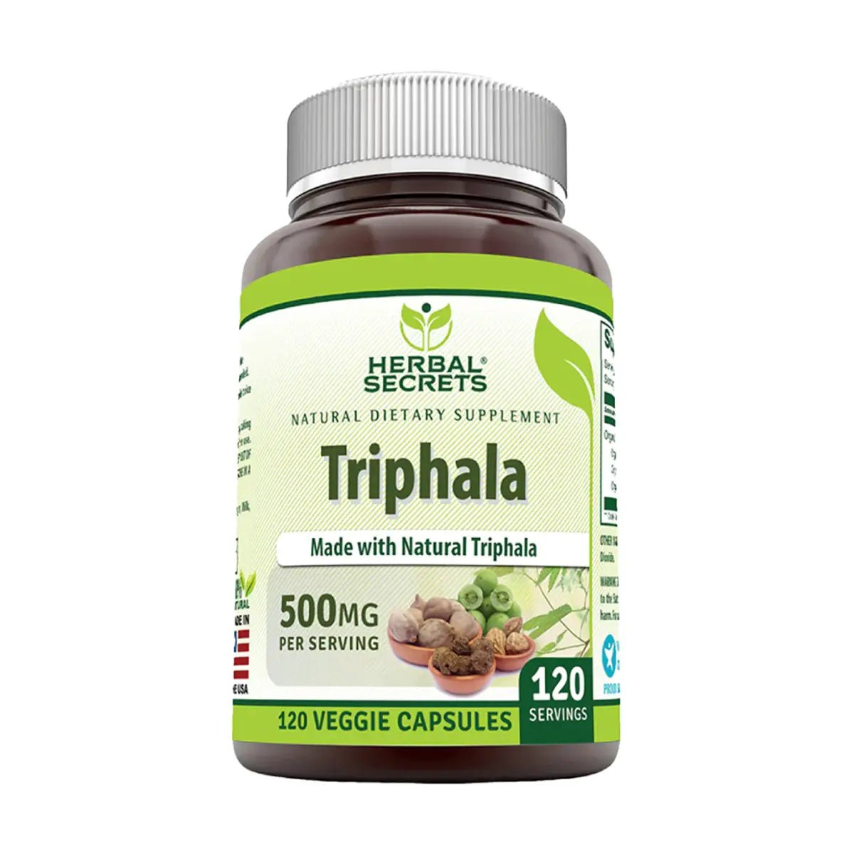 Herbal Secrets® Triphala 500 Mg 120 Cápsulas - Hi Vitamins