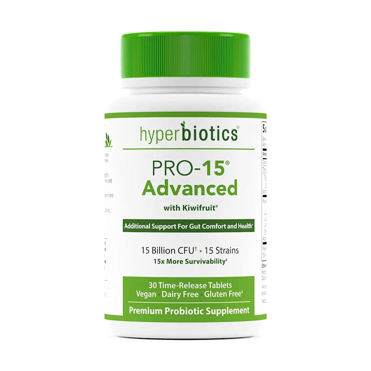 Hyperbiotics PRO - 15 Advanced con Kiwi 30 Tabletas (liberación prolongada) - Hi Vitamins