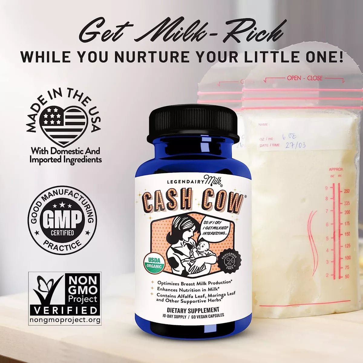 Legendary Milk Cash Cow 60 Cápsulas - Hi Vitamins