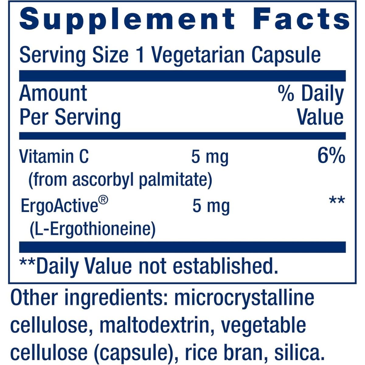 Life Extension Essential Youth L - Ergothioneine 5 Mg 30 Cápsulas - Hi Vitamins