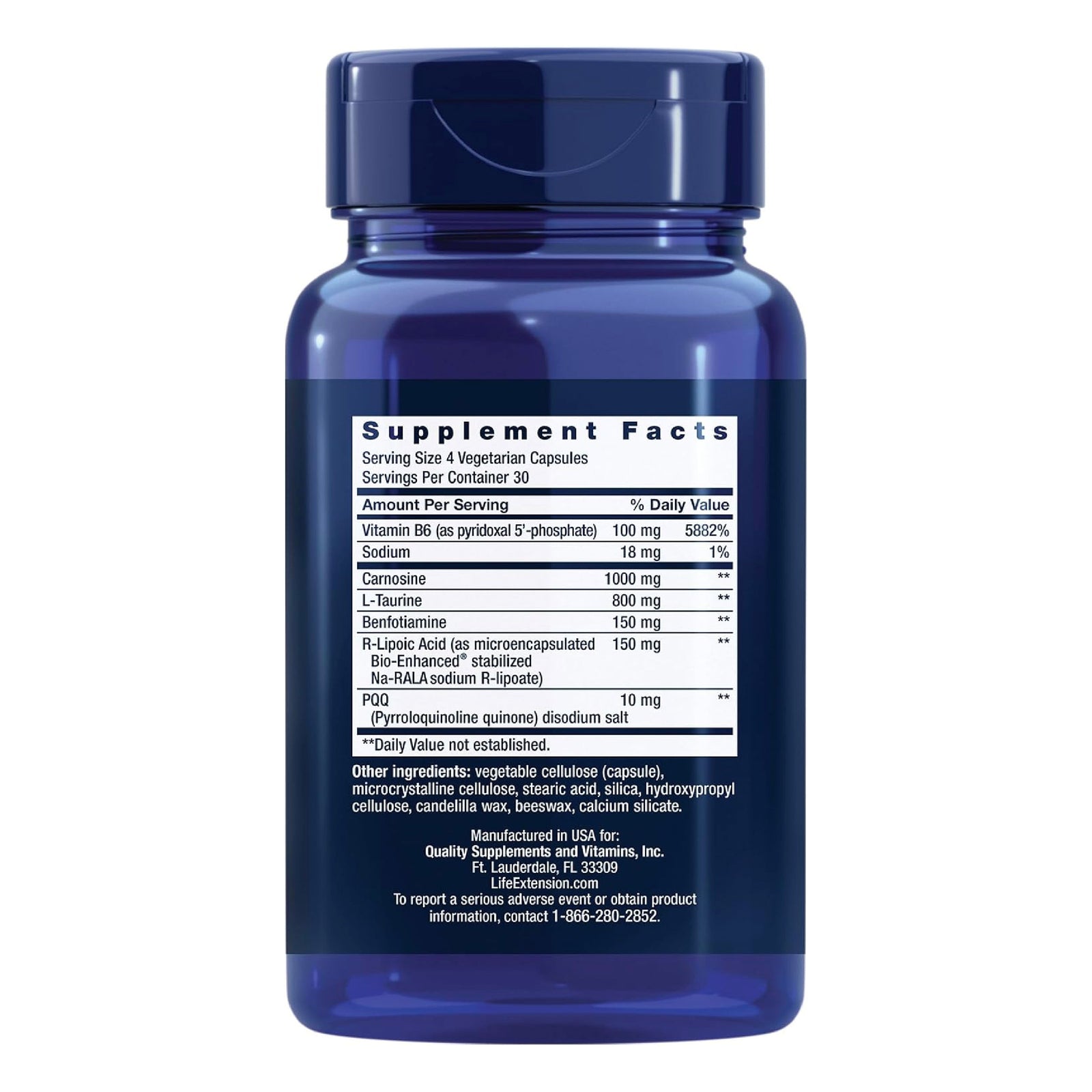 Life Extension Optimizador de Energía Mitocondrial con PQQ 120 Cápsulas Apoyo Energía Celular y Salud Mitocondrial