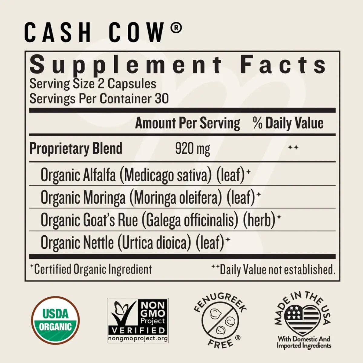 Legendairy Milk Cash Cow 60 Cápsulas - Hi Vitamins