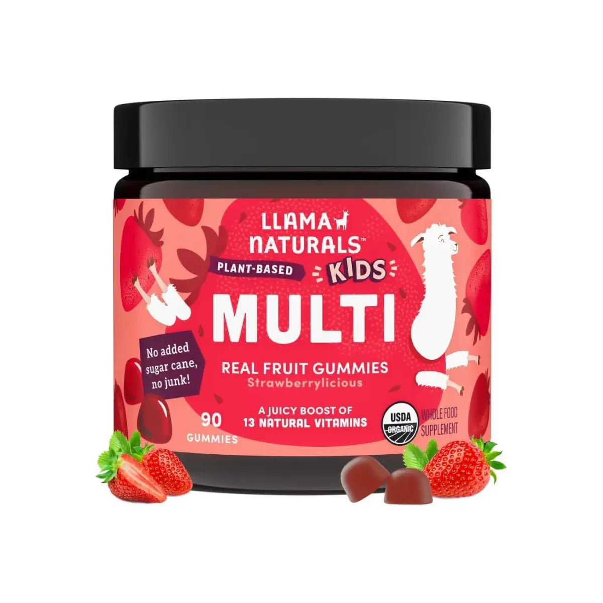 Llama Naturals Multivitamínico para Niños 90 Gomitas sabor Fresa - Hi Vitamins
