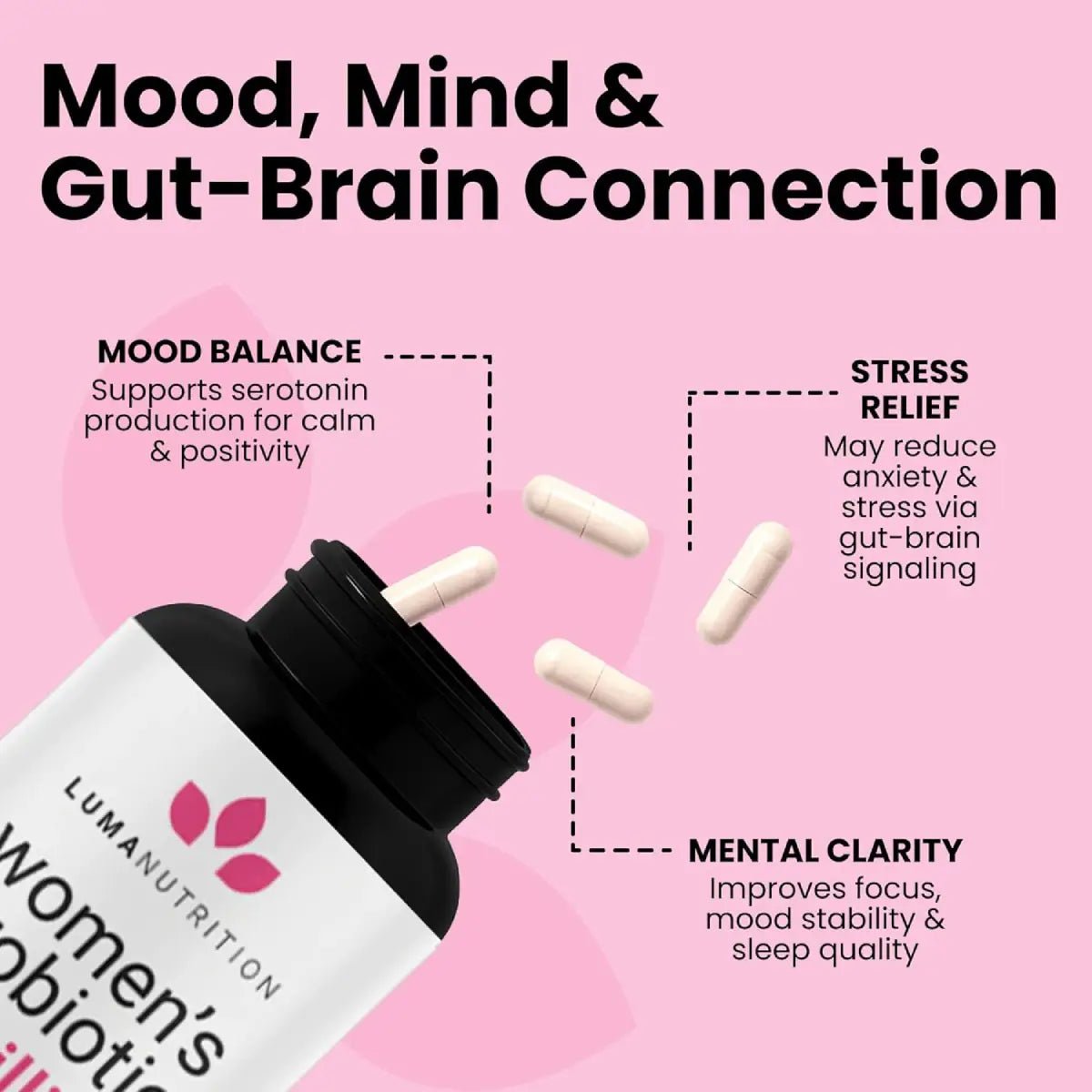 Luma Nutrition Women’s Probiotic 50 Billion + Prebióticos 60 Cápsulas - Hi Vitamins