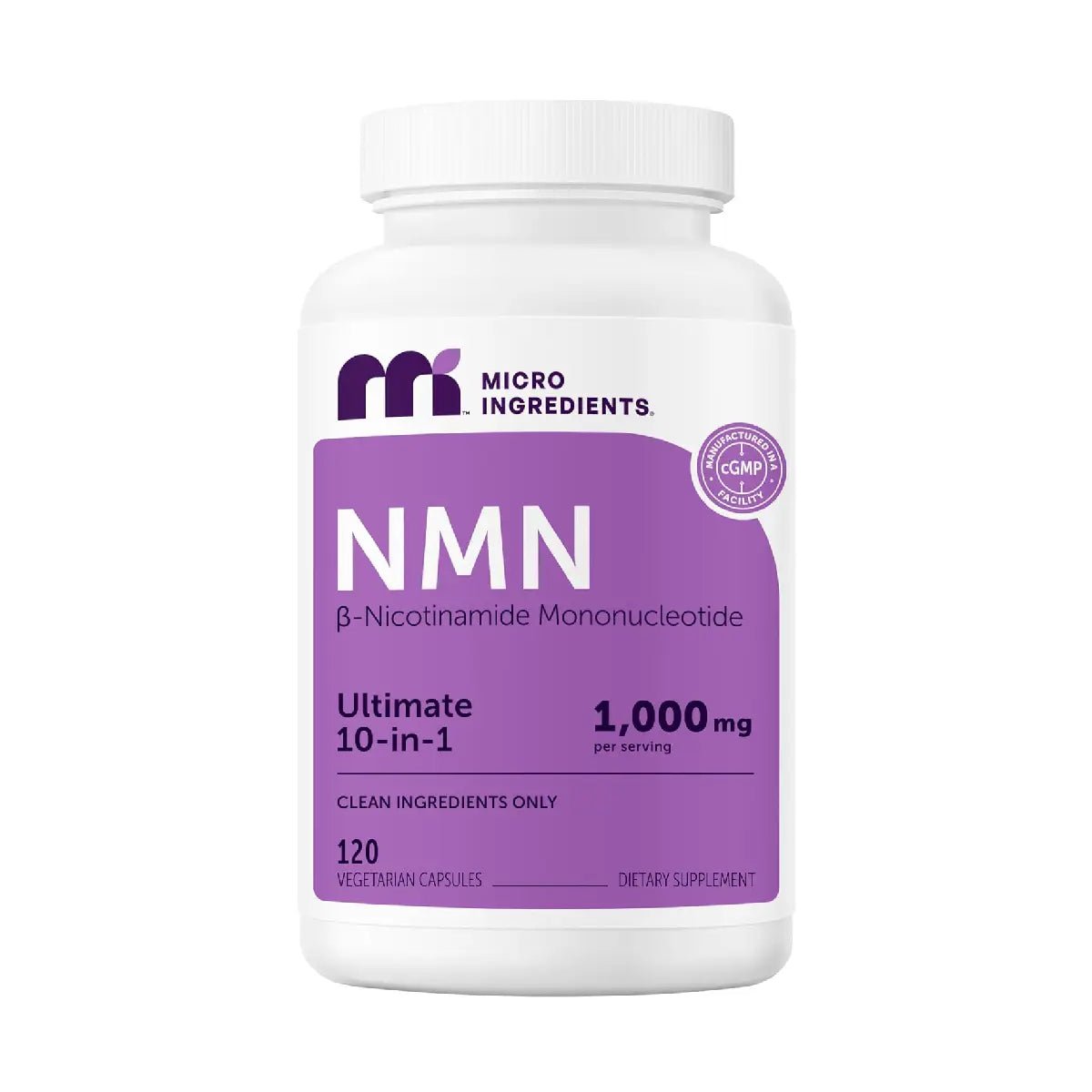 Micro Ingredients NMN 1000 mg 120 Cápsulas - Hi Vitamins