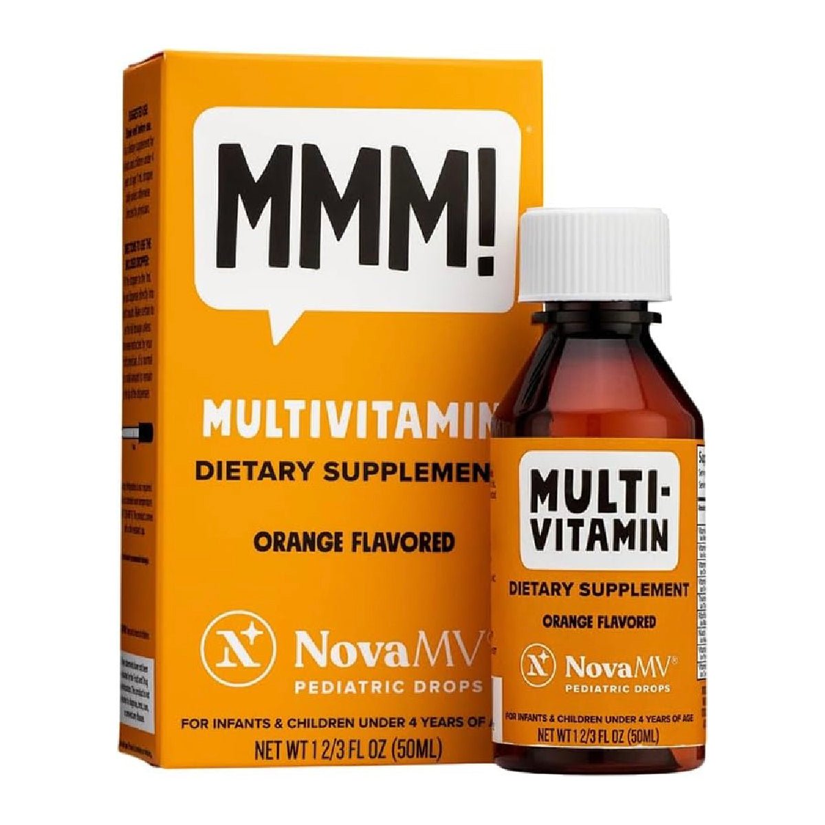 NovaFerrum NovaMV Multivitamínico Pediátrico 50 ml Gotas Apoyo Nutricional para Bebés y Niños - Hi Vitamins